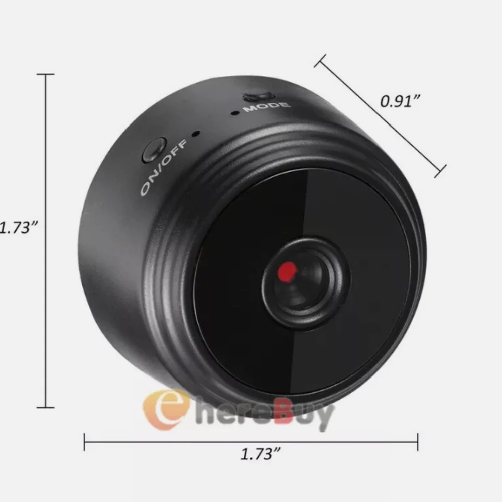 Upgraded Spy Cam HD Camera w/WiFi Model A9 WiFi Camera Free App, Dash camera